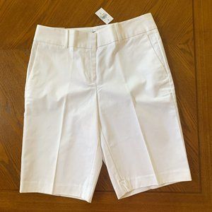 Ann Taylor Boardwalk Shorts Curvy Fit White - 4